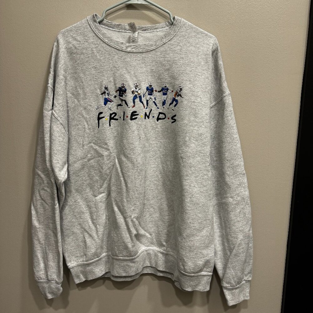 Buffalo Bills FRIENDS themed sweatshirt sweater pull over